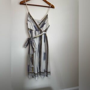 Banana Republic Striped Midi Dress with Spaghetti Straps